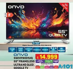 ONVO 55OVF9001UQ 55 İNÇ FRAMELESS ULTRA HD QLED GOOGLE TV AKILLI TELEVİZYON